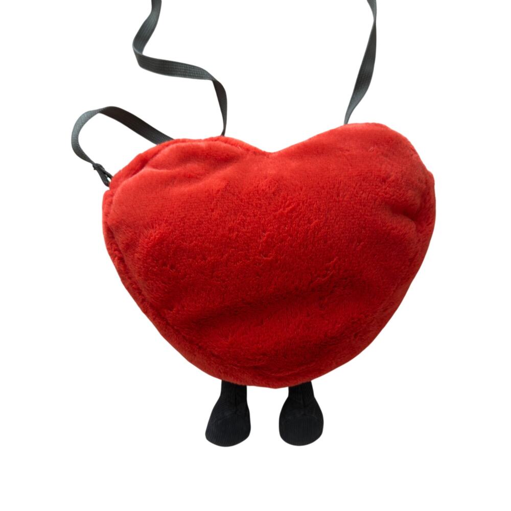 Jellycat Amuseables Heart Crossbody Bag Red Plush Kids Purse Cute - Picture 2 of 4